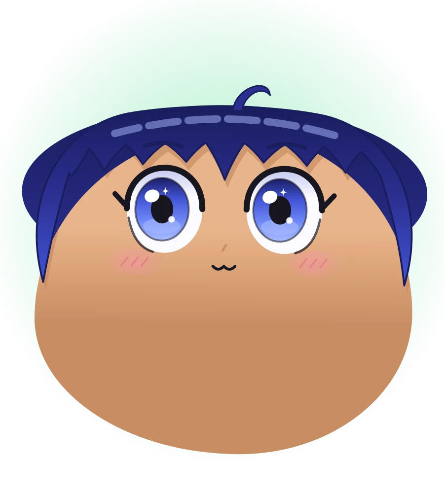 3rigx with indigo hair and indigo eyes
